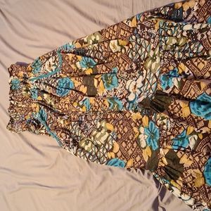 American rag small brown, blue, tan